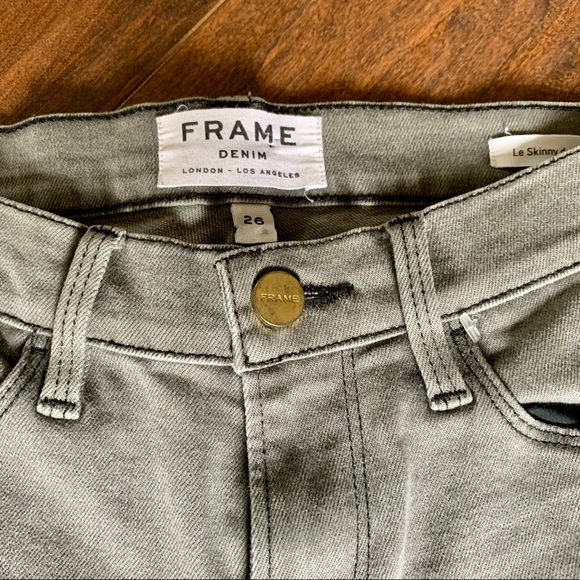 FRAME Le Skinny De Jeanne Zip Trim Jeans SZ-26 - Picture 12 of 14